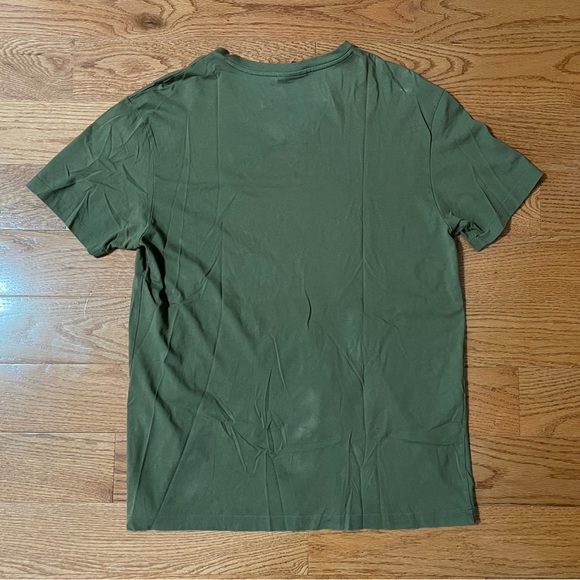Ralph Lauren Olive Green V-Neck Shirt - Size Medium - Picture 6 of 6